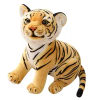 23cm Simulation Baby Tiger Plush Toy Stuffed Soft Wild Animal Forest Pillow Dolls For Kids Birthday Gift