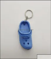 Key Rings Jewelry Custom 1Pc Cute 3D Mini Eva Beach Hole Little Croc Shoe Keychain Girl Gift Bag Accessories Decorat Bdehome Ot4Bw2434596