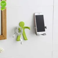 New Multifunction Wall Cellphone Holder Rack Plug Toothbrush Towel Hanger Hook Behind-door Key Bag Decor Storage Hook Wire Organizer