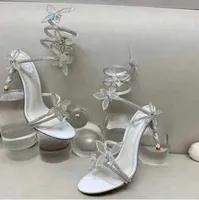 New women summer cross strap sandals flowers laces cutout dress wedding open toe high heeled sandal fashion versatile