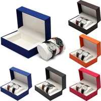 Watch Boxes Travel PU Leather Multi-Functional Dust Proof Display Box Zipper Storage Case Container