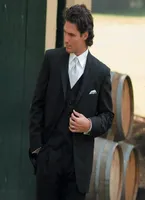 New brand quality groom suit lapel peak ivory weddingGroom wedding party Suite jacket pants tie vest8106441