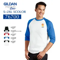 T-shirts masculins Coton solide rond cou raglan t-shirt t-shirt Solid Culture Shirt Gildan 76700 Cotton Jersey tissu 180g S-2xl Factory Wholesale