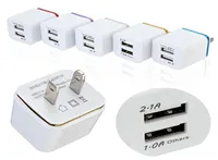 Universal Mini 21A Dual USB Charger Phnom Penh Electroplating Mobile Phone Chargers Color For Smartphone HUAWEI9880984