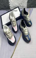 Casual Designer Rhyton Shoes Leather Ace italienska äkta barn Sko Bekväma Fashion Kids Sneakers Storlek 26352894750