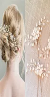 Whole Wedding Bridal U Pins Lot Headpiece Pearl Hair Accessories Clip Gold Crystal Rhinestone Pieces Princess Queen Crown Tiar9370759