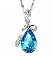 Luxury Austria Crystal Tears of Angels Necklaces Water drop shape Pendant Silver plated chains For women Fashion Jewelry Gift7703988