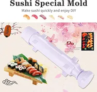 1pc Japanese Sushi Tool Sushi Curtain Diy Sushi Mold Seaweed Roll Rice Ball  Maker Kitchen Gadget, Easy To Clean