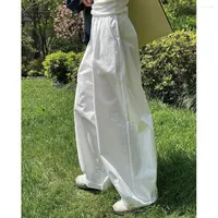 Women's Pants Summer Fashion Simple High Waist Wide Leg Casual Loose And Thin Trousers Women