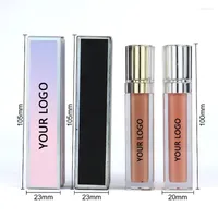 Lip Gloss Highlighter Vegan Custom Logo Packaging Wholesale Korean Cosmetics Clear Tint Dmg79