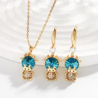 Necklace Earrings Set Women's Earring And For Girls Party Fashion Animal Designer Crystals From Austria Jewelry Ladies Bijoux Gifts