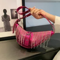 Evening Bags Beading Tassel Women Shoulder Bag Shell Designer For 2023 Alligator Handbags And Purses Small Shopper Tote Clutch