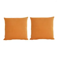 Pillow 2pcs Solid Bedding Living Room Car Soft Linen Daily Washable Playroom Zipper Closure Cover Home Decor Square Easy Clean