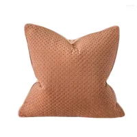 Pillow Case Cover Caramel Color Soft Fabric Modern Aesthetics Bedroom Sofa TV Cushion Waist Home Decoration Without Core 45