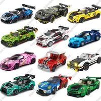Model Building Kits Speed Champions F1 Racing Sports Car Supercar Stickers Technique Vehicle Figures Classic Rally Racers Building Blocks Model Toy Z0324