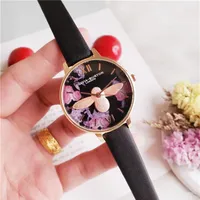 2020 Fashion brand couple watches 37mm ladies 30mm gold leather strap luxury watches gift vintage Wristwatches Relogios masculino 300N