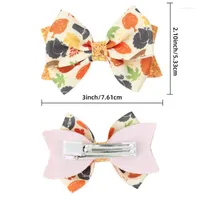 Hair Accessories 3in Grosgrain Ribbon Bows With Clips Hairpin Printed Girl's Boutique Clip Headware Kids AccessoriesHair