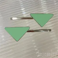 Alloy designer hair clips for thick hair barrettes black letter triangle bridal enamelled street vintage birthday gift hairpins 1IF051_2BA6_F0002 ZB046 F23