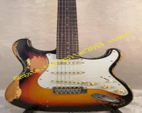 Deluxe Series Frusciante 1962 Sunburst Heavy Relic Electric Guitar in stock6239910