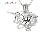 CLUCI fashion 925 sterling silver Unicorn cage pendant for women making pearls necklace jewelry 3pcs S181016074086698