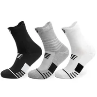 5 Pairs Men's Sport Travel Socks Breathable Cotton Cycling Basketball Football Soccer Running Trekking Non Slip No Show Socks313g