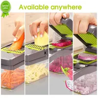 New Upgrade Multifunction Vegetable Cutter Kitchen Gadgets Garlic Press Steel Blade Potato Peeler Carrot Grater Kitchen Accessories