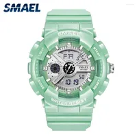 Wristwatches SMAEL Fashion Sport Watches For Men Top Waterproof 50M LED Military Watch Casual Chronograph Digital Clock 8026
