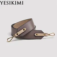 2021 New Fashion Real Leather Wide Bag Straps 98 4 6cm Replacement Shoulder Bag Strap Accessories2541