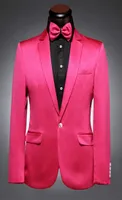 Custom Made Groomsmen Notch Lapel Groom Tuxedos Pink Men Suits WeddingProm Man Blazer JacketPantsTie A4849084546