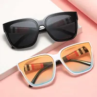 2021 Fashion Square Sunglasses Women's G Family Personalized Colorful Bar Large Frame Decorative Men's Street Photo Glasses