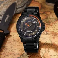 Curren Men Sports Watches Calendar Quartz Army Stainless Steel Waterproof Wristwatch Male Whole Relogio Masculino 8229261S