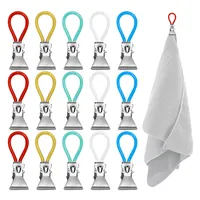Other Bedding Supplies Clothes Pegs Stainless Steel Clothespins Colorful Laundry Tea Towel Hanging Clips Loops Towel Clips Kitchen Bathroom Clips