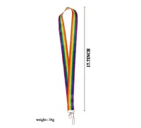 New Rainbow Gay Lanyard For Keychain ID Card Cover Pass Mobile Phone USB Badge Holder Key Ring Neck Straps Accessories bags wallet2142306