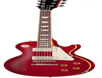 Clapton Lucy Signature Red Crimson Vintage Electric Guitar Grover Tuners Block MOP Inlay Cream Binding Chrome Hardware5146558