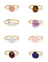 Natural Stone Irregular Crystal Ring Female Simple Generous Girlfriends Accompanying Gemstone Ring7815003