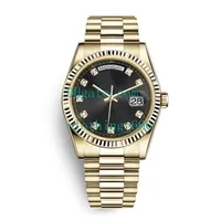 Luxury Wristwatches 118238 Daydate 36mm Gold Silver Stainless Steel Bracelet Automatic Mechanical Movement Male Luminous Men'298j