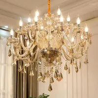 Chandeliers Modern Room Decoration Crystal Lighting Family Living LED Pendant Lights Home Decor