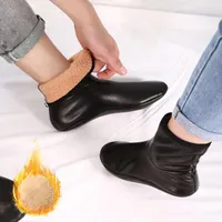 Women Socks Winter Men Warm Leather Thermal Boot Slipper Indoor House Unisex Soft Non-Slip Breathable Comfortable Middle