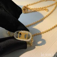 Métal pende a réglable Longueur Colliers de luxe Bijoux Woman Designer Accessoires Bracelet Love Crystals Orecchini Boucles d'oreilles en or plaquées charmantes ZB051 E23