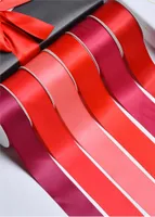 Gift Wrap 1-1 2" Burgundy Red Double Faced Satin Ribbon Roll - 100 Yards for Gift Package Wrapping, DIY Craft Flower Hair Bow Wreaths Handmade Craft Sewing Wedding Decor