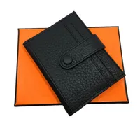 Genuine Leather Credit Card Holder Wallet High Quality Classic Hasp Designer Men Women Purse 2023 New Fashion Business ID Holder C299A