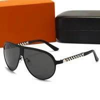 2022 Designer Sunglasses Women Men Design Good Quality Fashion metal Oversized Sun glasses flat top vintage female male UV400 with310G