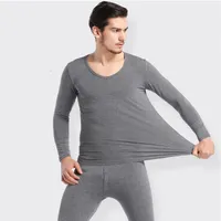 Underwear Set for Men Winter Warm Layered Clothing Pajamas Sets Thermal Long Johns Sleepwear296c