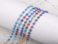 Crystal Bead Bracelet Bangles Enamel Gold Evil Blue Eye Bracelets For Women Lucky Turkish Eyes Jewelry Gifts6060746