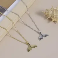 Pendant Necklaces Design Animal Fashion Women Long Necklace Whale Tail Fish Nautical Charm Mermaid Tails Punk Jewelry