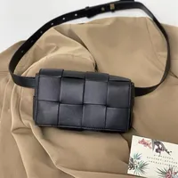 Fashion Belt Cassette Brand Designer Weave Leather Flap Bag Women Fashion Small Box Shoulder Bag Genuine Leather Chest Bags Ladies2561