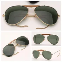 Mens Outdoors Sunglasses Fashion Womens Sunglass Pilot Sun Glasses Aviation Eyeglasses UV Protection Glass lenses with retail pack2964