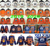 2020 NUOVO terzo Terzo Edmonton Oilers #29 Leon Draisaitl 93 Ryan Nugent-Hopkins 99 Wayne Gretzky 97 McDavid Man Woman Kids Kids Ice Hockey Maglie