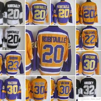 CUSTOM Movie CCM Vintage Ice Hockey 20 Luc Robitaille Jerseys Stitched 30 Rogatien Vachon 32 Jonathan Quick 23 Dustin Brown 22 WILLIAMS Jers