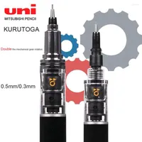 1pcs UNI M5-559 Mechanical Pencil 2x Speed Rotations 0.5mm Automatic Rotate Kuru Toga Student Write Continuous Lead